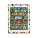Personalized Gift Tartan Plaid Blanket Clan Whitelaw With Christmas Cookie Baking Crew Christmas Gift Blanket, Plaid Blanket, Christmas Fleece Blanket, Christmas Blanket, Tartan Blanket, Scottish Blanket, Scotland Blanket, Family Name Blanket, Custom Blanket, Personalized Blanket