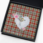 Gift For My Beautiful Girlfriend Necklace Valentine Necklace Clan MacAlister Dress Tartan Cross Dancing Necklace Scottish Tartan Jewelry