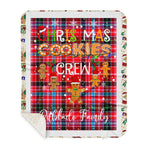 Personalized Gift Tartan Plaid Blanket Clan Pitblado With Christmas Cookie Baking Crew Christmas Gift Sherpa Blanket, tartan sherpa blanket,buffalo plaid sherpa blanket,christmas sherpa blanket,Christmas Throw Blanket,green plaid sherpa blanket,green sherpa blanket