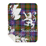 Sherpa Blanket - Tartan Blanket Thistle and Lion Scottish Clan Carnegie Ancient Plaid Blanket, plaid sherpa blanket queen,purple sherpa blanket,queen sherpa blanket,queen size sherpa blanket,red sherpa blanket,scottish tartan blankets,sherpa blanket,sherpa christmas blanket
