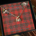 To My Beautiful Soulmate Necklace In Your Eyes I Have Found My Home Clan Grant Weathered Tartan Wishbone Dancing Necklace