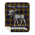 Scotstee Shop Plaid Tartan Blanket With Moose Clan MacLellan Modern Plaid Blanket, plaid blanket australia,plaid blanket canada,plaid christmas blanket,plaid fleece sherpa blanket,plaid sherpa blanket canada,plaid sherpa blanket lipstick,plaid sherpa blanket pink,plaid sherpa blanket queen