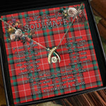To My Beautiful Soulmate Necklace In Your Eyes I Have Found My Home Clan Glas Red Tartan Wishbone Dancing Necklace