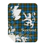 Sherpa Blanket - Tartan Blanket Thistle and Lion Scottish Clan Fletcher of Dunan Plaid Blanket, plaid sherpa blanket queen,purple sherpa blanket,queen sherpa blanket,queen size sherpa blanket,red sherpa blanket,scottish tartan blankets,sherpa blanket,sherpa christmas blanket