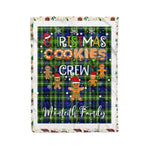 Fleece Blanket - Personalized Gift Tartan Plaid Blanket Clan Monteith Hunting With Christmas Cookie Baking Crew Christmas Gift Fleece Blanket