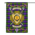 House Flag - Cameron Irish Shield Celtic Cross Tartan Garden Flag St Patrick's Day Garden Flag