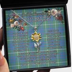 To My Beautiful Soulmate Sunflower Necklace In Your Eyes I Have Found My Home Clan MacIntyre Hunting Ancient Tartan Jewelry For Girlfriend