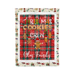 Personalized Gift Tartan Plaid Blanket Clan Glas Red With Christmas Cookie Baking Crew Christmas Gift Blanket, Plaid Blanket, Christmas Fleece Blanket, Christmas Blanket, Tartan Blanket, Scottish Blanket, Scotland Blanket, Family Name Blanket, Custom Blanket, Personalized Blanket