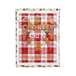 Fleece Blanket - Personalized Gift Tartan Plaid Blanket Clan MenZies Red With Christmas Cookie Baking Crew Christmas Gift Fleece Blanket