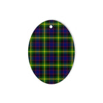 Watson Modern Tartan Oval Ornaments, Christmas Tree Ornament, Plaid Christmas Ornaments, Ceramic Oval Christmas Tree Decoration, Tartan Oval Ornaments, Christmas Tree Ornament, Plaid Christmas Ornaments, Ceramic Oval Christmas Tree Decoration