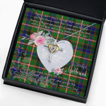 Gift For My Beautiful Girlfriend Necklace Valentine Necklace Clan Reid Tartan Cross Dancing Necklace Scottish Tartan Jewelry