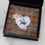 Sea Turtle Necklace Gift for My Beautiful Girlfriend Valentines Necklace Clan Innes Ancient Tartan Blue Turtle Necklace