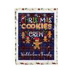 Personalized Gift Tartan Plaid Blanket Clan Wedderburn With Christmas Cookie Baking Crew Christmas Gift Blanket, Plaid Blanket, Christmas Fleece Blanket, Christmas Blanket, Tartan Blanket, Scottish Blanket, Scotland Blanket, Family Name Blanket, Custom Blanket, Personalized Blanket