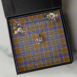 To My Beautiful Soulmate Necklace In Your Eyes I Have Found My Home Clan Balfour Modern Tartan Crown Pendant Necklace