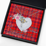 Gift For My Beautiful Girlfriend Necklace Valentine Necklace Clan Rose Tartan Cross Dancing Necklace Scottish Tartan Jewelry