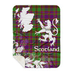 Sherpa Blanket - Tartan Blanket Thistle and Lion Scottish Clan MacIntyre Of Glenorchy Plaid Blanket, plaid sherpa blanket queen,purple sherpa blanket,queen sherpa blanket,queen size sherpa blanket,red sherpa blanket,scottish tartan blankets,sherpa blanket,sherpa christmas blanket