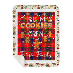 Scotstee Shop - Sherpa Blanket - Personalized Gift Tartan Plaid Blanket Clan Fraser Modern With Christmas Cookie Baking Crew Christmas Gift Blanket