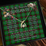 To My Beautiful Soulmate Necklace In Your Eyes I Have Found My Home Clan Douglas Hunting Tartan Wishbone Dancing Necklace