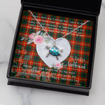 Sea Turtle Necklace Gift for My Beautiful Girlfriend Valentines Necklace Clan Douglas of Roxburgh Tartan Blue Turtle Necklace