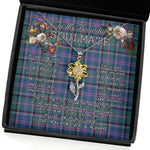 To My Beautiful Soulmate Sunflower Necklace In Your Eyes I Have Found My Home Clan Cooper Tartan Jewelry For Girlfriend, Tartan Sunflower Pendant Necklace, Scottish Tartan Jewelry, valentine necklace, necklace girlfriend, necklace for wife, cute necklaces for girlfriend, jewelry for girlfriend, to my soulmate necklace, to my future wife necklace