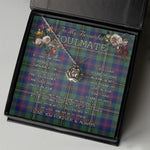 To My Beautiful Soulmate Necklace In Your Eyes I Have Found My Home Clan Wood Tartan Crown Pendant Necklace