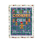 Personalized Gift Tartan Plaid Blanket Clan Pitcairn With Christmas Cookie Baking Crew Christmas Gift Blanket, Plaid Blanket, Christmas Fleece Blanket, Christmas Blanket, Tartan Blanket, Scottish Blanket, Scotland Blanket, Family Name Blanket, Custom Blanket, Personalized Blanket