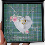 Gift For My Beautiful Girlfriend Necklace Valentine Necklace Clan Irvine Tartan Cross Dancing Necklace Scottish Tartan Jewelry