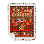 Personalized Gift Tartan Plaid Blanket Clan Hepburn With Christmas Cookie Baking Crew Christmas Gift Sherpa Blanket, tartan sherpa blanket,buffalo plaid sherpa blanket,christmas sherpa blanket,Christmas Throw Blanket,green plaid sherpa blanket,green sherpa blanket
