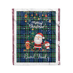 Personalized Gift Tartan Plaid Blanket Clan Baird Ancient With Funny Santa Snowman Reindeer Merry Christmas Fleece Blanket, Home Living Room, Plaid Blanket, Tartan Blanket, Scottish Blanket, Buffalo fleece blanket, Christmas Blanket
