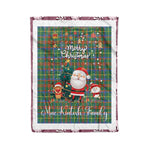 Personalized Gift Tartan Plaid Blanket Clan MacKintosh Hunting With Funny Santa Snowman Reindeer Merry Christmas Fleece Blanket, Home Living Room, Plaid Blanket, Tartan Blanket, Scottish Blanket, Buffalo fleece blanket, Christmas Blanket