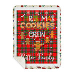 Personalized Gift Tartan Plaid Blanket Clan Butter With Christmas Cookie Baking Crew Christmas Gift Sherpa Blanket, tartan sherpa blanket,buffalo plaid sherpa blanket,christmas sherpa blanket,Christmas Throw Blanket,green plaid sherpa blanket,green sherpa blanket
