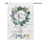 Scotstee Shop - Personal Name Monogram Clan Clelland Tartan Garden Flag Family Name Scottish