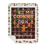 Personalized Gift Tartan Plaid Blanket Clan Lindsay Hunting With Christmas Cookie Baking Crew Christmas Gift Sherpa Blanket, tartan sherpa blanket,buffalo plaid sherpa blanket,christmas sherpa blanket,Christmas Throw Blanket,green plaid sherpa blanket,green sherpa blanket