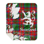 Sherpa Blanket - Tartan Blanket Thistle and Lion Scottish Clan MacCulloch Plaid Blanket, plaid sherpa blanket queen,purple sherpa blanket,queen sherpa blanket,queen size sherpa blanket,red sherpa blanket,scottish tartan blankets,sherpa blanket,sherpa christmas blanket
