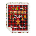 Personalized Gift Tartan Plaid Blanket Clan Ramsay Red With Christmas Cookie Baking Crew Christmas Gift Sherpa Blanket, tartan sherpa blanket,buffalo plaid sherpa blanket,christmas sherpa blanket,Christmas Throw Blanket,green plaid sherpa blanket,green sherpa blanket