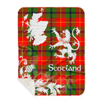 Sherpa Blanket - Tartan Blanket Thistle and Lion Scottish Clan Turnbull Plaid Blanket, plaid sherpa blanket queen,purple sherpa blanket,queen sherpa blanket,queen size sherpa blanket,red sherpa blanket,scottish tartan blankets,sherpa blanket,sherpa christmas blanket