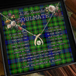 To My Beautiful Soulmate Necklace In Your Eyes I Have Found My Home Clan Rollo Tartan Wishbone Dancing Necklace