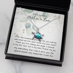 Mother-In-Law Necklace, Best Mother In Law Birthday Necklace, To My Mother In Law Mother's Day Sea Turtle Necklace