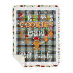 Personalized Gift Tartan Plaid Blanket Clan Bell With Christmas Cookie Baking Crew Christmas Gift Sherpa Blanket, tartan sherpa blanket,buffalo plaid sherpa blanket,christmas sherpa blanket,Christmas Throw Blanket,green plaid sherpa blanket,green sherpa blanket