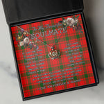 To My Beautiful Soulmate Necklace In Your Eyes I Have Found My Home Clan MacQuarrie Modern Tartan Crown Pendant Necklace