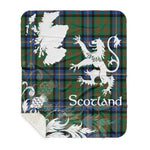 Sherpa Blanket - Tartan Blanket Thistle and Lion Scottish Clan Cochrane Ancient Plaid Blanket, plaid sherpa blanket queen,purple sherpa blanket,queen sherpa blanket,queen size sherpa blanket,red sherpa blanket,scottish tartan blankets,sherpa blanket,sherpa christmas blanket