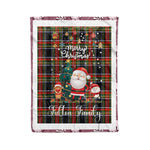 Personalized Gift Tartan Plaid Blanket Clan Fulton With Funny Santa Snowman Reindeer Merry Christmas Fleece Blanket, Christmas Blanket, Plaid Blanket, Tartan Blanket,Scottish Blanket
