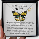 Cross Dancing Necklace - Mom Necklace Gift - To My Amazing Mom - From Son - Beautiful Gift Set Mom Necklace