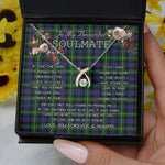 To My Beautiful Soulmate Necklace In Your Eyes I Have Found My Home Clan MacKenzie Tartan Wishbone Dancing Necklace