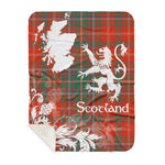 Sherpa Blanket - Tartan Blanket Thistle and Lion Scottish Clan MacDougall Ancient Plaid Blanket, plaid sherpa blanket queen,purple sherpa blanket,queen sherpa blanket,queen size sherpa blanket,red sherpa blanket,scottish tartan blankets,sherpa blanket,sherpa christmas blanket