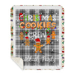 Personalized Gift Tartan Plaid Blanket Clan Sandilands Grey With Christmas Cookie Baking Crew Christmas Gift Sherpa Blanket, tartan sherpa blanket,buffalo plaid sherpa blanket,christmas sherpa blanket,Christmas Throw Blanket,green plaid sherpa blanket,green sherpa blanket