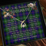 To My Beautiful Soulmate Necklace In Your Eyes I Have Found My Home Clan MacThomas Tartan Wishbone Dancing Necklace