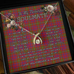 To My Beautiful Soulmate Necklace In Your Eyes I Have Found My Home Clan Lumsden Modern Tartan Wishbone Dancing Necklace