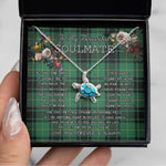 Sea Turtle Necklace To My Beautiful Soulmate Necklace In Your Eyes I Have Found My Home Clan MacArthur Ancient Tartan Blue Turtle Necklace, Valentine Necklace Gift for Girlfriend Clan Mitchell Ancient Tartan Sunflower Pendant Necklace, Scottish Tartan Jewelry, valentine necklace, necklace girlfriend, necklace for wife, cute necklaces for girlfriend, jewelry for girlfriend, to my soulmate necklace, to my future wife necklace