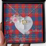 Gift For My Beautiful Girlfriend Necklace Valentine Necklace Clan Galloway Tartan Cross Dancing Necklace Scottish Tartan Jewelry